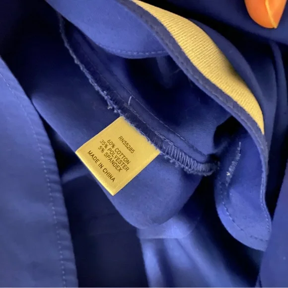 Express Cobalt Blue Wrap-Front Blouse. Size Small. - Picture 5 of 5